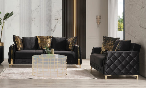 Galaxy Home Lust Black 2pc Living Room Set