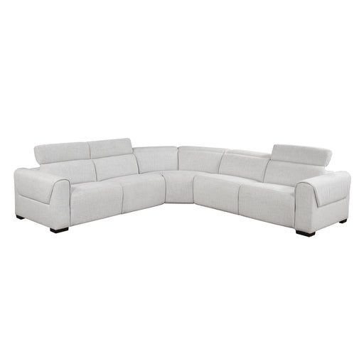Home Elegance Mcpherson Beige 5pc Modular Power Reclining Sectional with Headrests