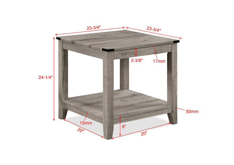 Crown Mark Milton 3pc Cocktail Table Set