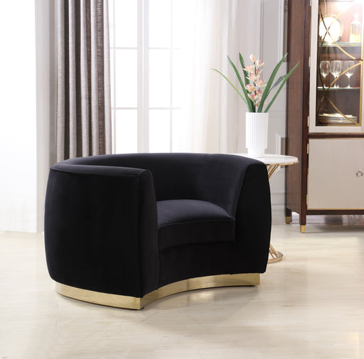 Meridian Furniture Julian Black Velvet Gold Chair