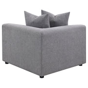 Coaster Furniture Jennifer Grey Tight Seat Corner Chair