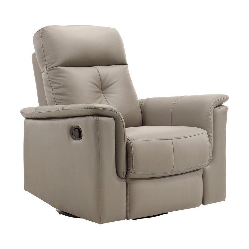 Home Elegance Bristow Blue Gray Swivel Glider Reclining Chair