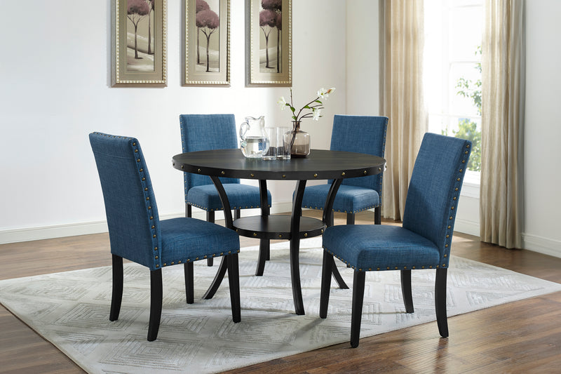 2 New Classic Furniture Crispin Blue Dining Chairs
