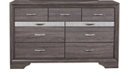 Global Furniture Seville Grey Dresser with Jewelry Drawer