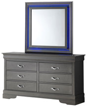 Glory Furniture Lorana Metalic Black LED Dresser and Mirror