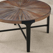 Steve Silver Chevron Cinnamon Round Cocktail Table