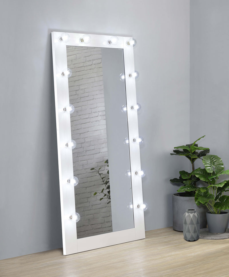 Coaster Furniture Zayan White LED Floor Mirror