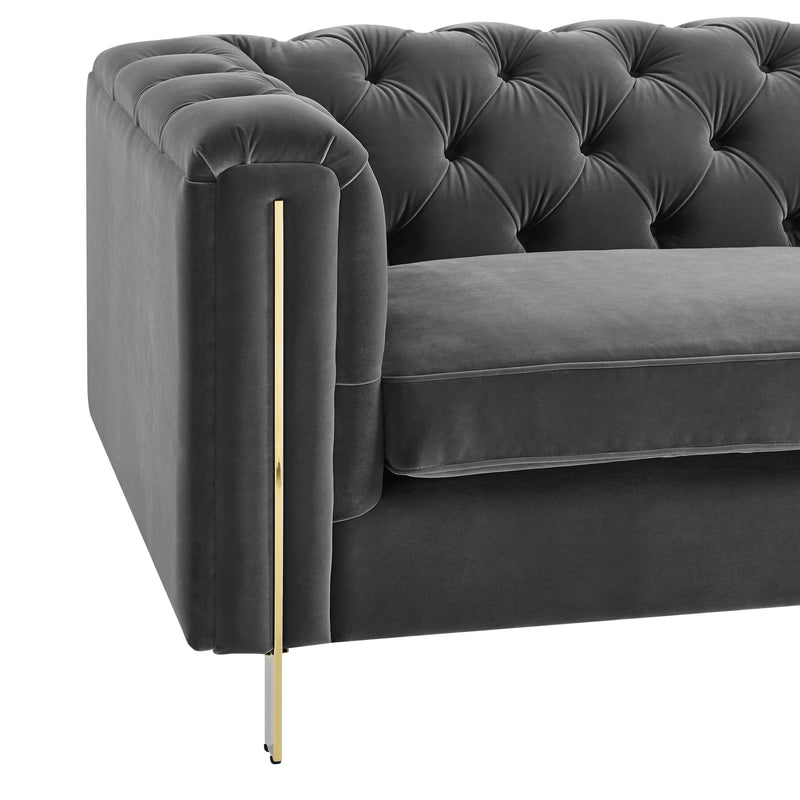 Steve Silver Charlene Blue Velvet Loveseat