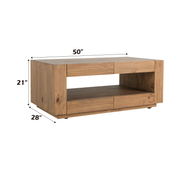 Acme Furniture Harlan Oak Coffee Table with Caster