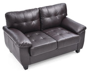 Glory Furniture Gallant Black Faux Leather Loveseat