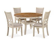 New Classic Furniture Mitchell Two Tone Bisque Brown 5pc Dining Set