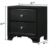 Crown Mark Micah Black Night Stand