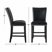 Steve Silver Camila White Black 9pc Rectangle Counter Set