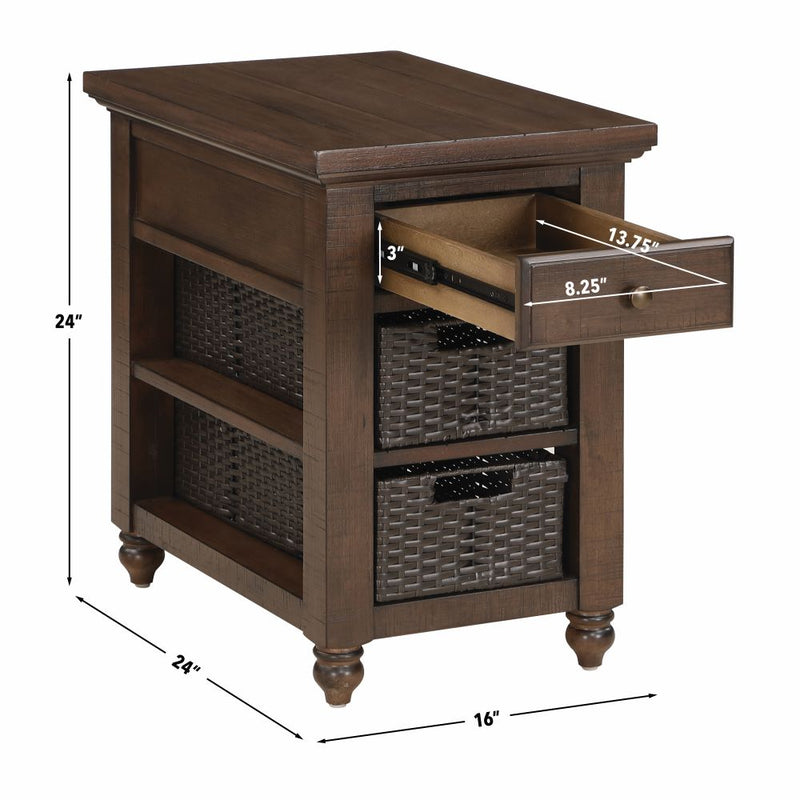 Steve Silver Oliver Brown Chairside End Table