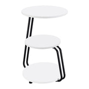 Coaster Furniture Hilly White Black 3 Tier Round Side Table