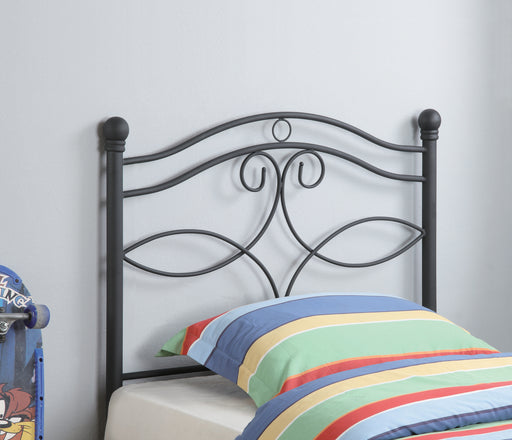 Coaster Furniture Callie Matte Black Twin Metal Headboard with Frame