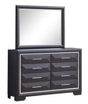 Glory Furniture Liverpool Black Dresser and Mirror