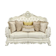 Acme Furniture Adara Pearl Antique White 2pc Living Room Set