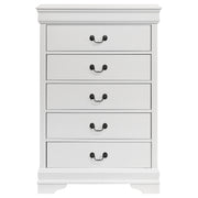 Coaster Furniture Louis Philippe White 5 Drawer Chest