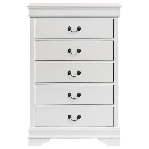 Coaster Furniture Louis Philippe White 5 Drawer Chest