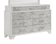 Galaxy Home Soul White Dresser and Mirror