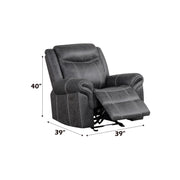 Acme Furniture Zubaida Dark Gray Power Motion Glider Recliner
