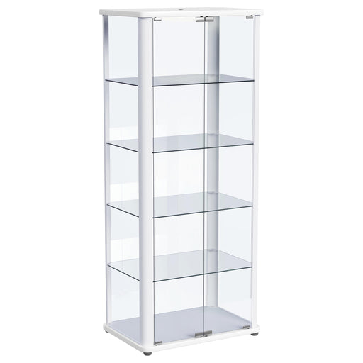 Coaster Furniture Aero White LED Display Curio Cabinet