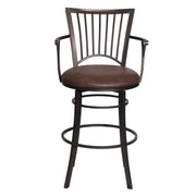 Steve Silver Bayview Dark Brown Swivel Barstool