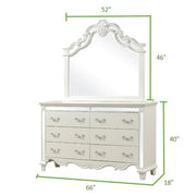 Galaxy Home Milan White Mirror Framed Dresser