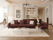 Acme Furniture Mardi Maroon Sofa with 3 Pillows