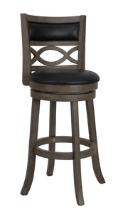 New Classic Furniture Manchester Gray Black PU 29 Inch Bar Stool