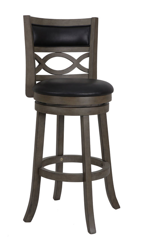 New Classic Furniture Manchester Gray Black PU 29 Inch Bar Stool