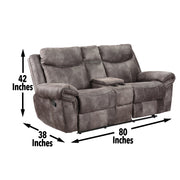 Steve Silver Nashville Cocoa Glider Recliner Console Loveseat