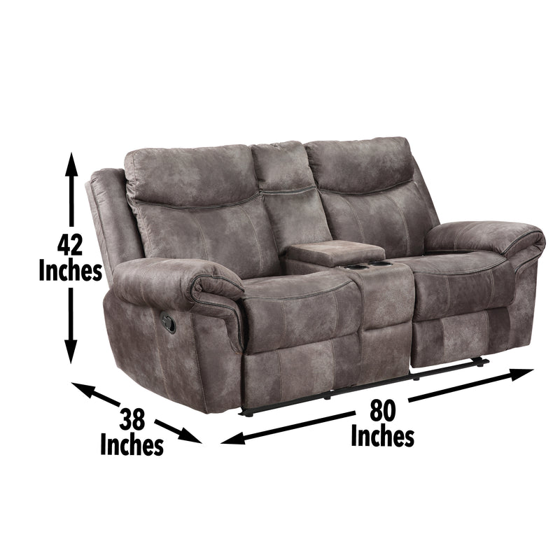 Steve Silver Nashville Cocoa Glider Recliner Console Loveseat
