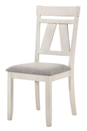 New Classic Furniture Maisie White Brown 5pc Round Dining Room Set