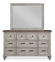 New Classic Furniture Mariana Vintage Creme Dresser and Mirror