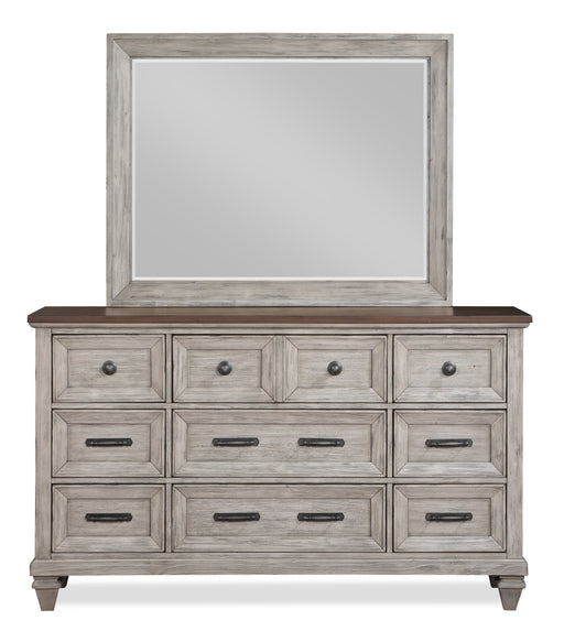 New Classic Furniture Mariana Vintage Creme Dresser and Mirror