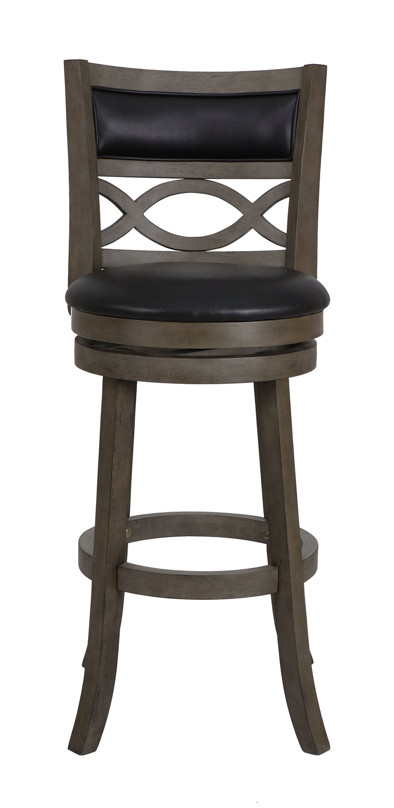 New Classic Furniture Manchester Gray Black PU 29 Inch Bar Stool
