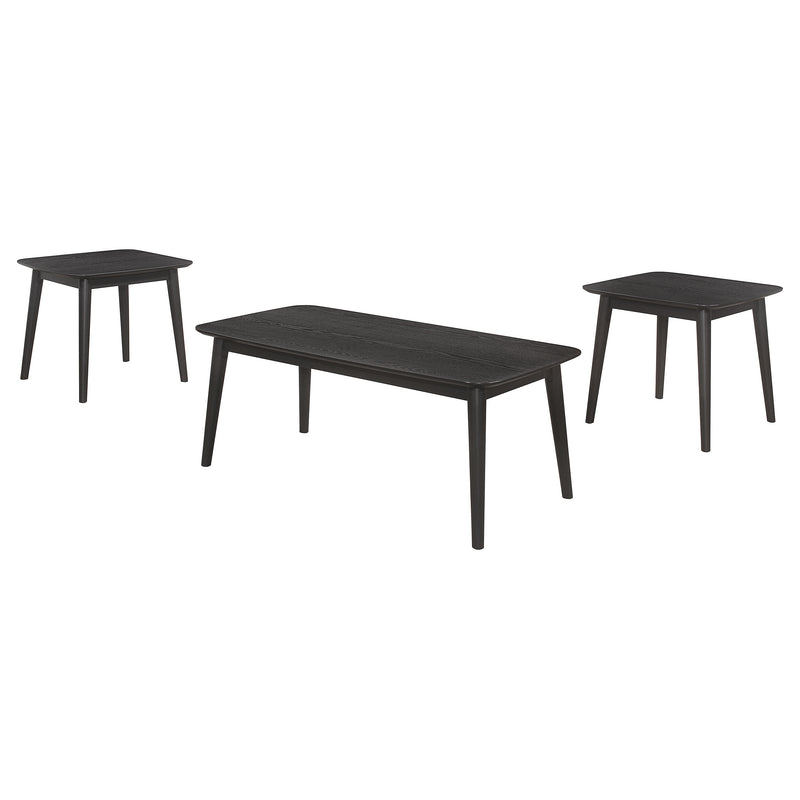 Coaster Furniture Radley Black 3pc Coffee Table Set