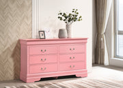 Glory Furniture Louis Phillipe Gray 6 Drawers Dresser
