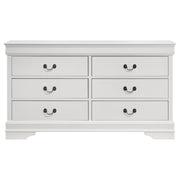 Coaster Furniture Louis Philippe White 6 Drawer Dresser