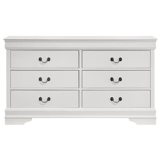 Coaster Furniture Louis Philippe White 6 Drawer Dresser