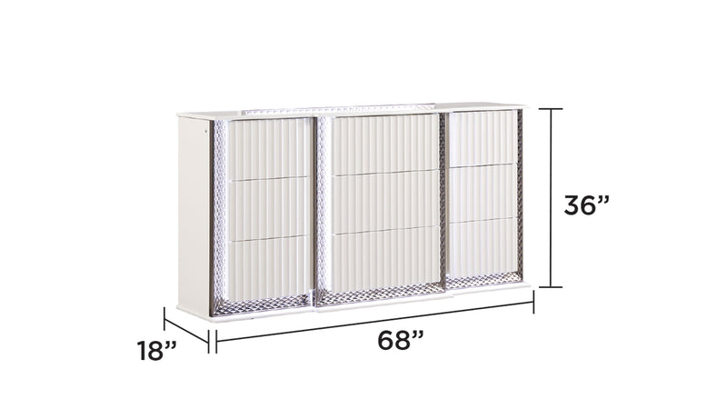 Galaxy Home Fabio White Dresser