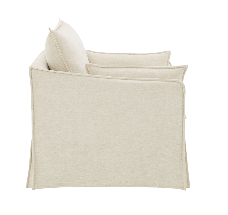 Acme Furniture Shane Beige Chair with 2 Pillows