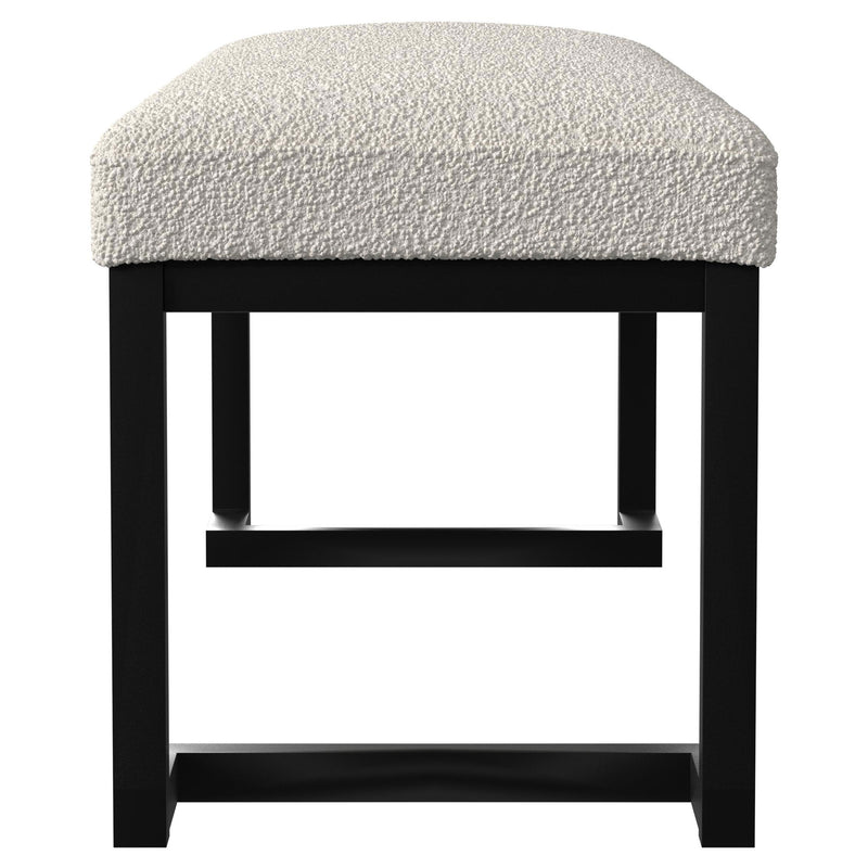Coaster Furniture Mesa Charcoal Grey Tufted Accent Bench