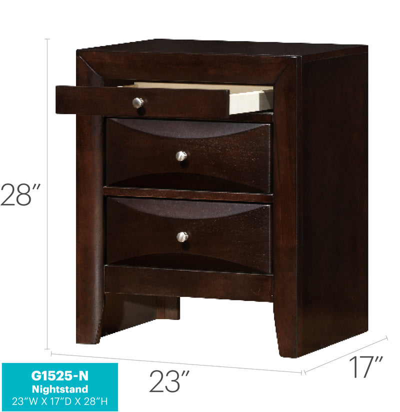 Glory Furniture Marilla Black Nightstand