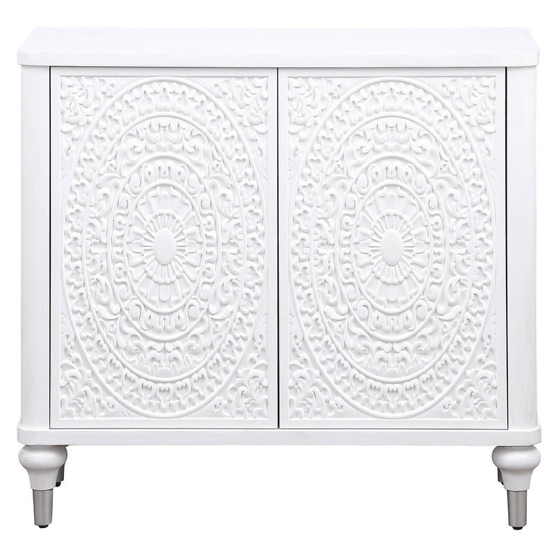 Coaster Furniture Cardella Distressed White Accent Cabinet