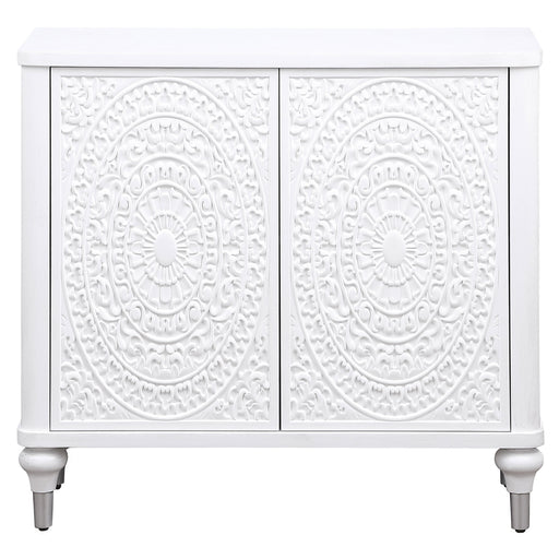 Coaster Furniture Cardella Distressed White Accent Cabinet