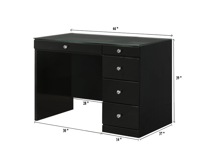Crown Mark Morgan Black Vanity Desk