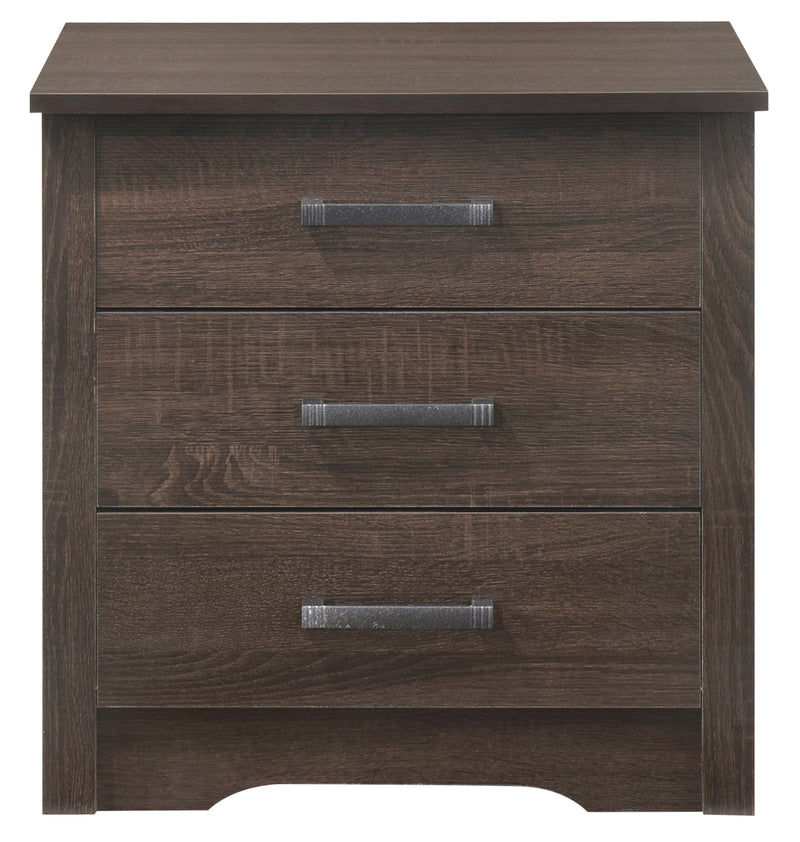 Glory Furniture Hudson Gray 3 Drawers Nightstand